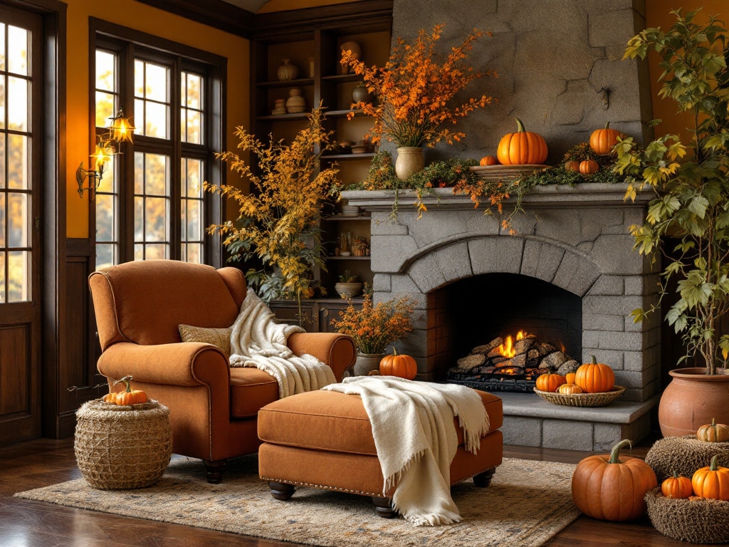 earthy rustic living room