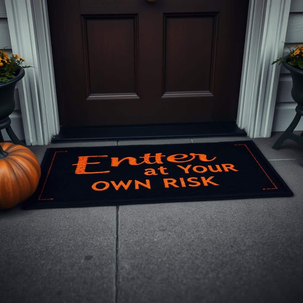 halloween spooky doormat