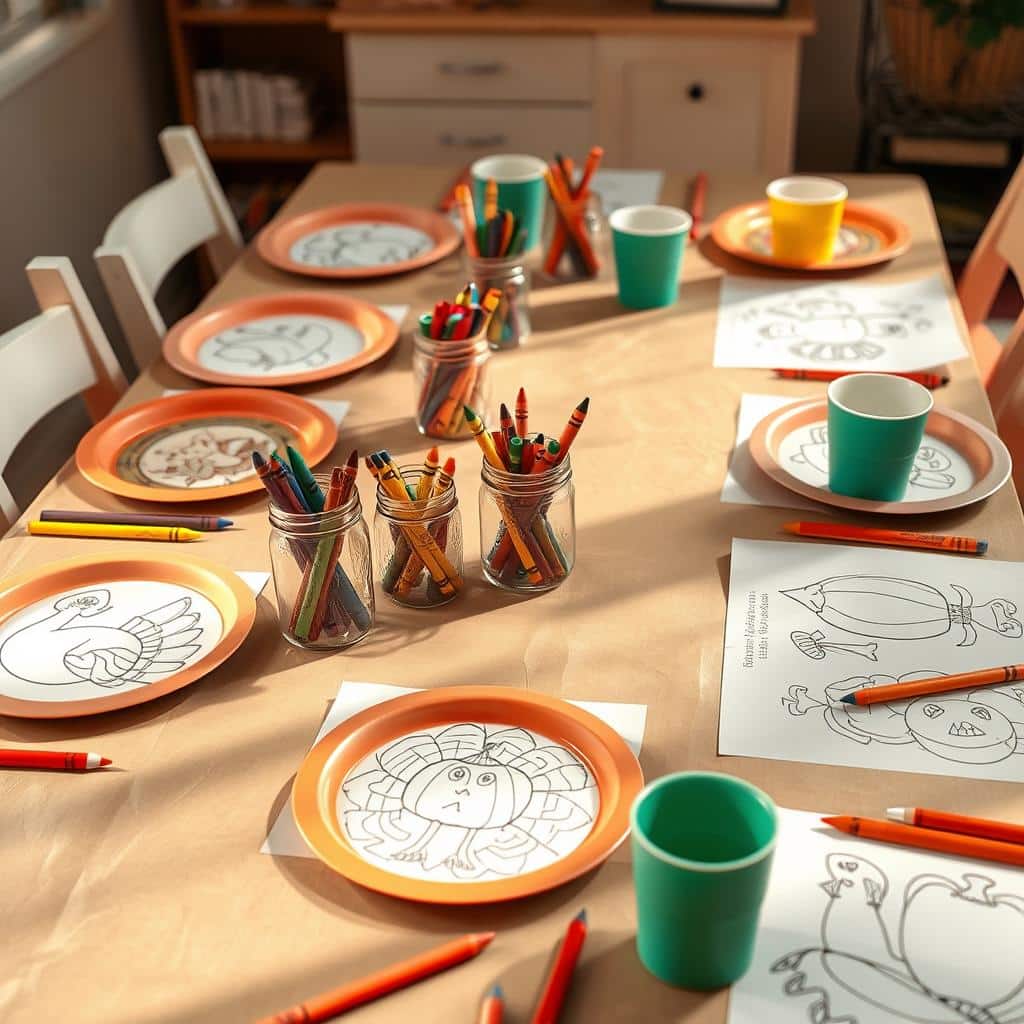 kids thanksgiving table