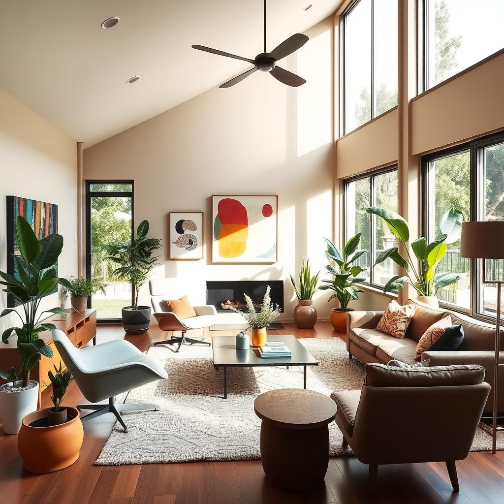 mid century modern interior