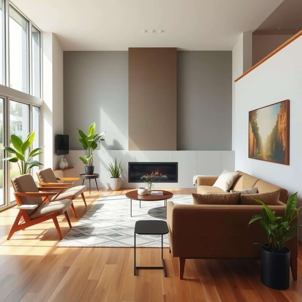 mid century modern interior