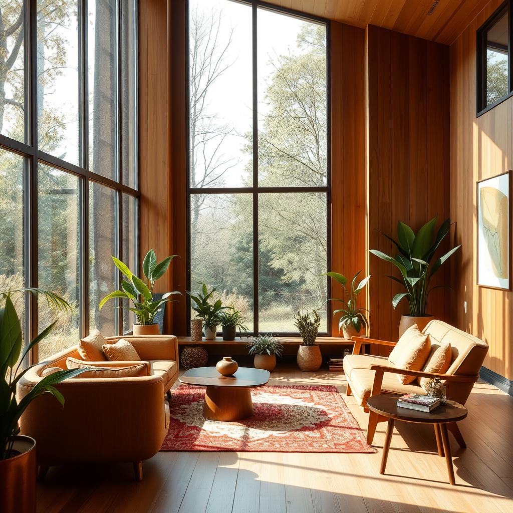 mid century modern interior