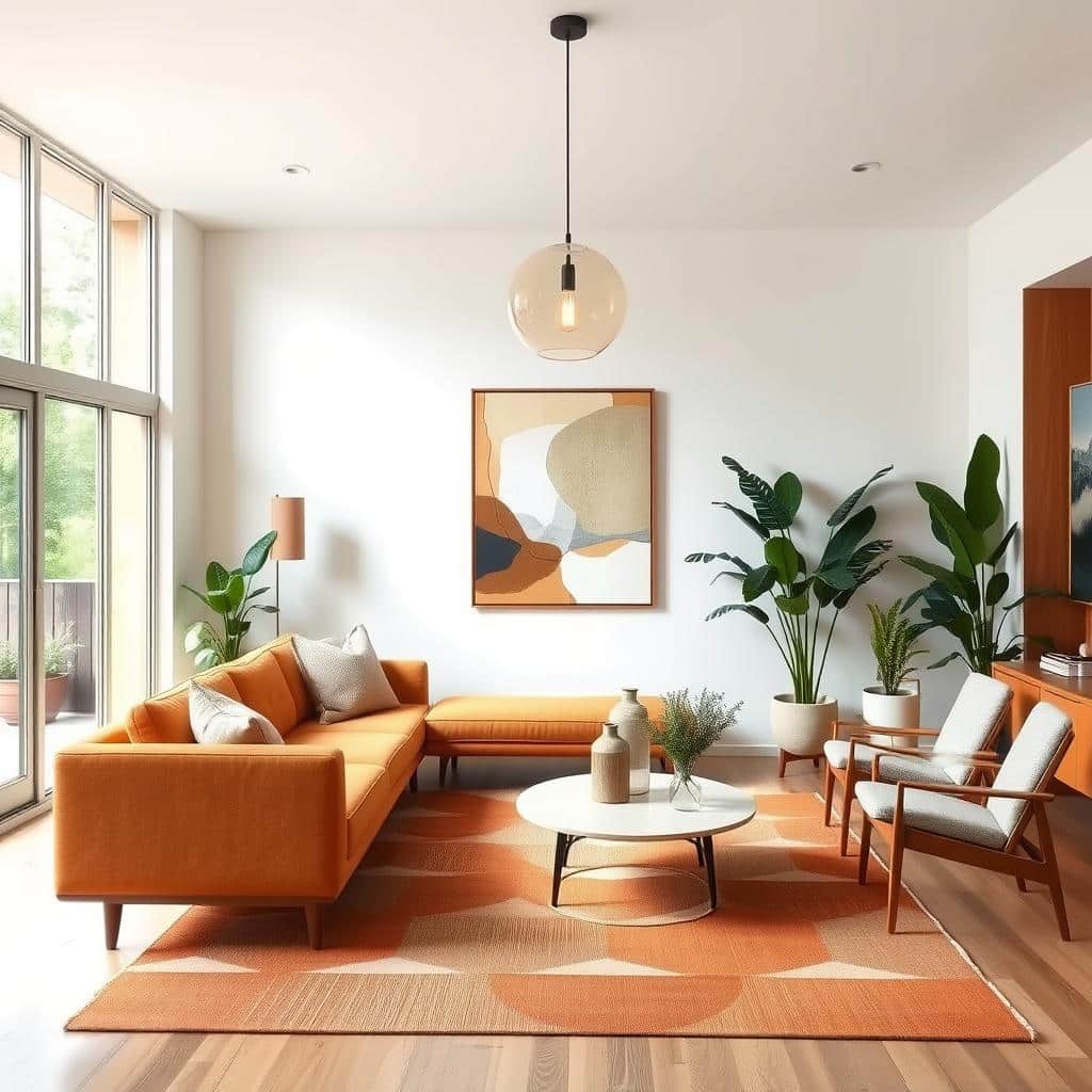 mid century modern interior