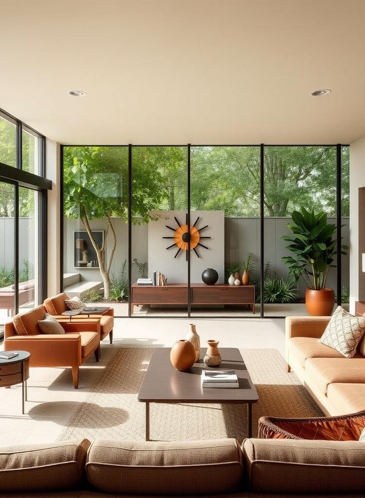 mid century modern interior