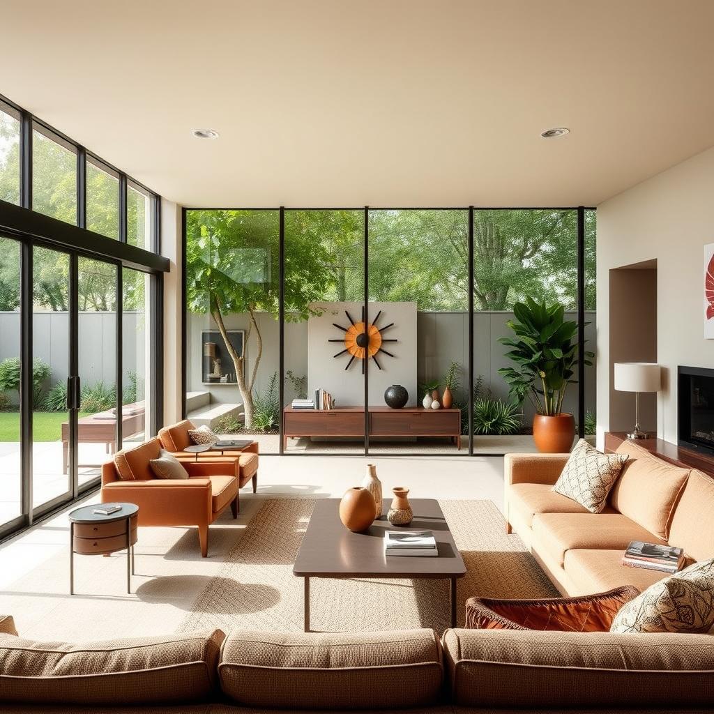 mid century modern interior