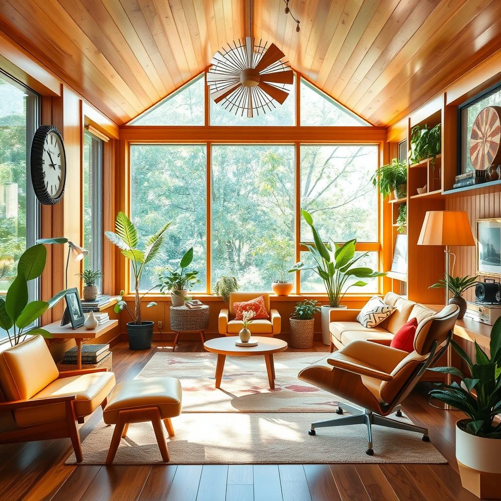 mid-century modern interior