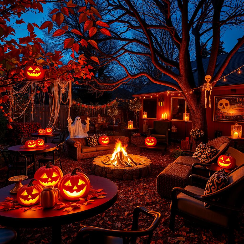 outdoor Halloween party