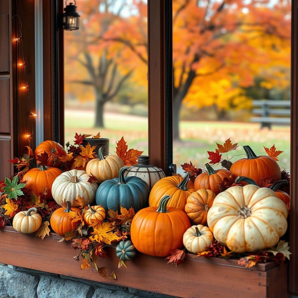 pumpkin window display