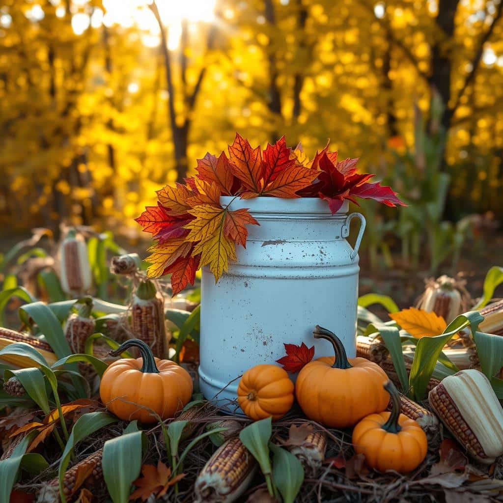 rustic milk can decor