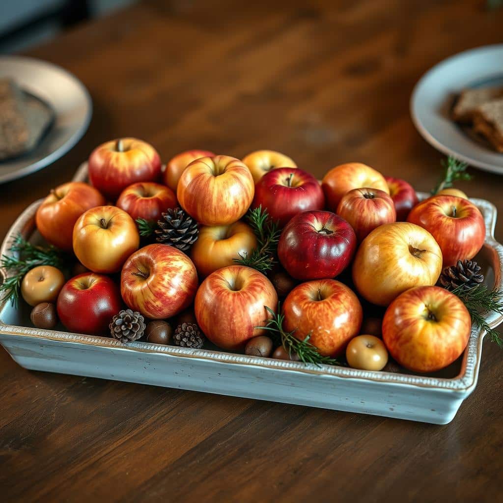 seasonal produce in tray styling