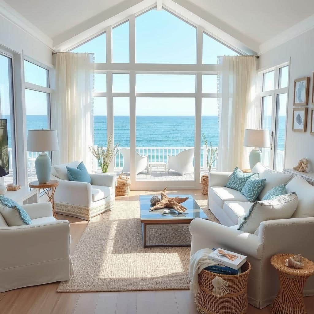 serene coastal living room