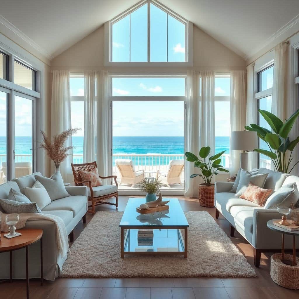 serene coastal living room