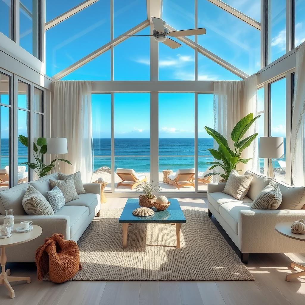 serene coastal living room