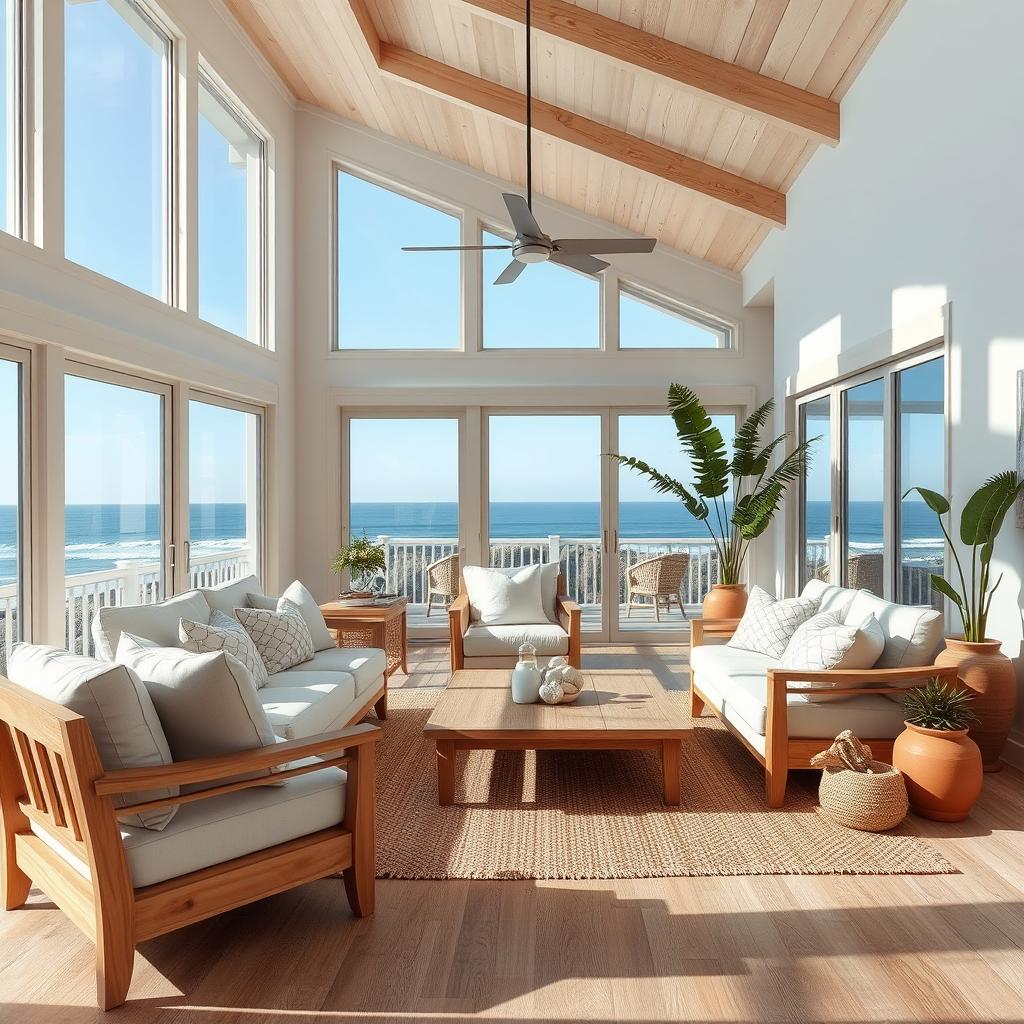 serene coastal living room