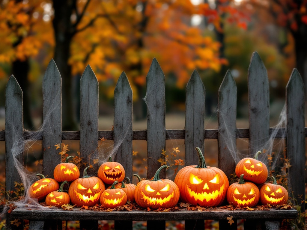 spooky pumpkin lanterns