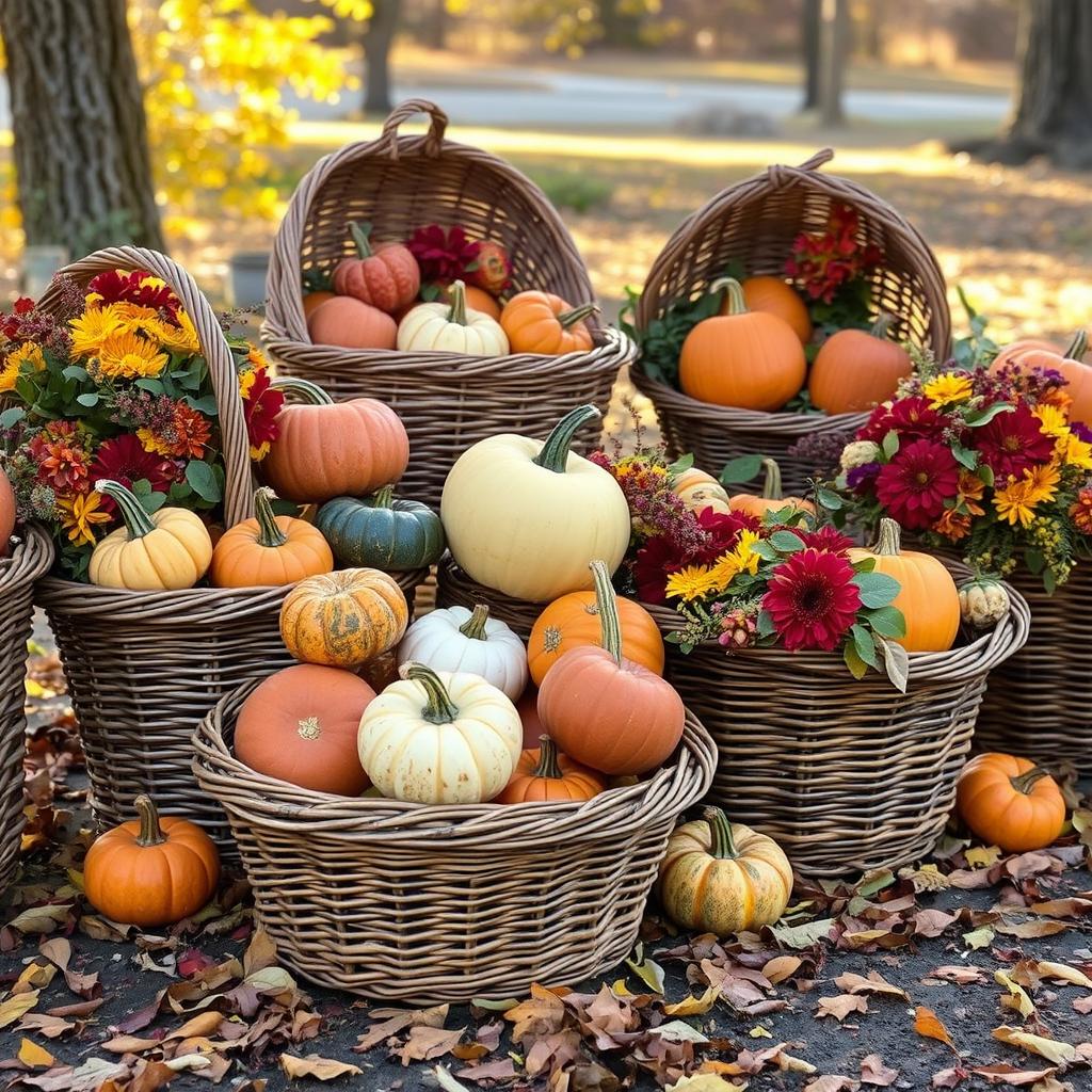 thanksgiving outdoor baskets