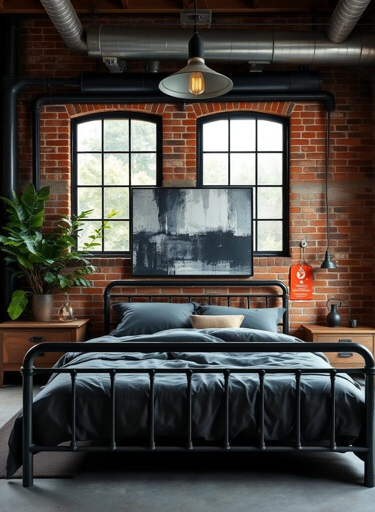 The Secret To Creating An Edgy Industrial Bedroom