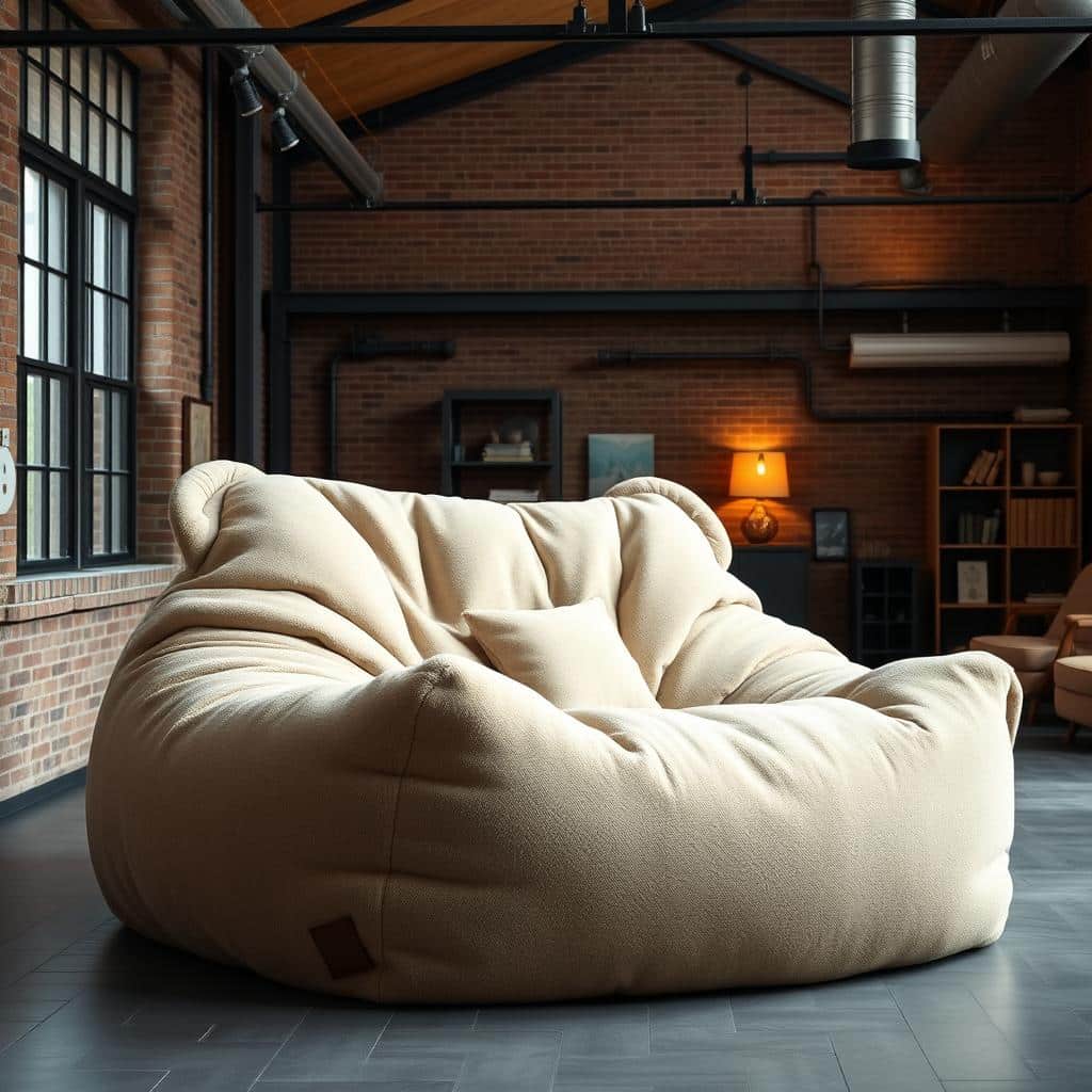 Oversized bear-shaped lounger