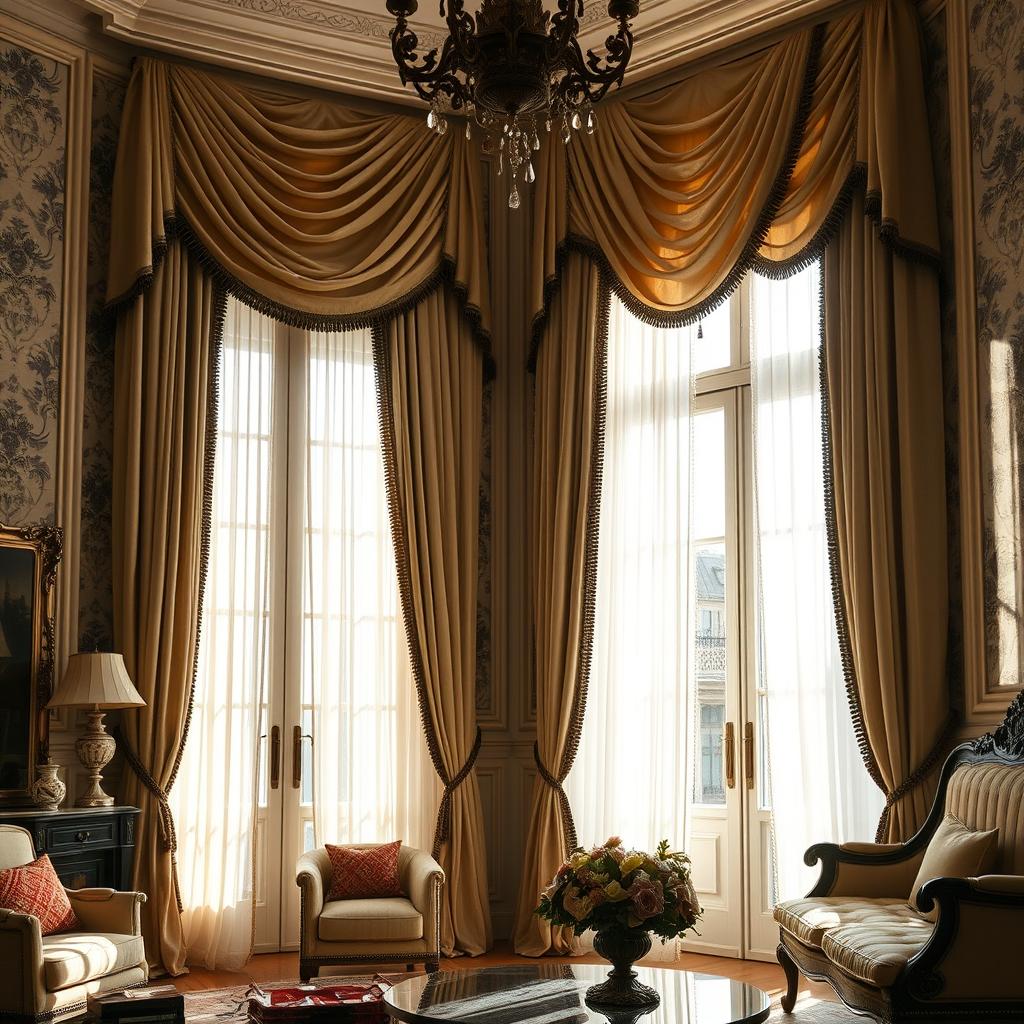 Parisian interior design window treatments