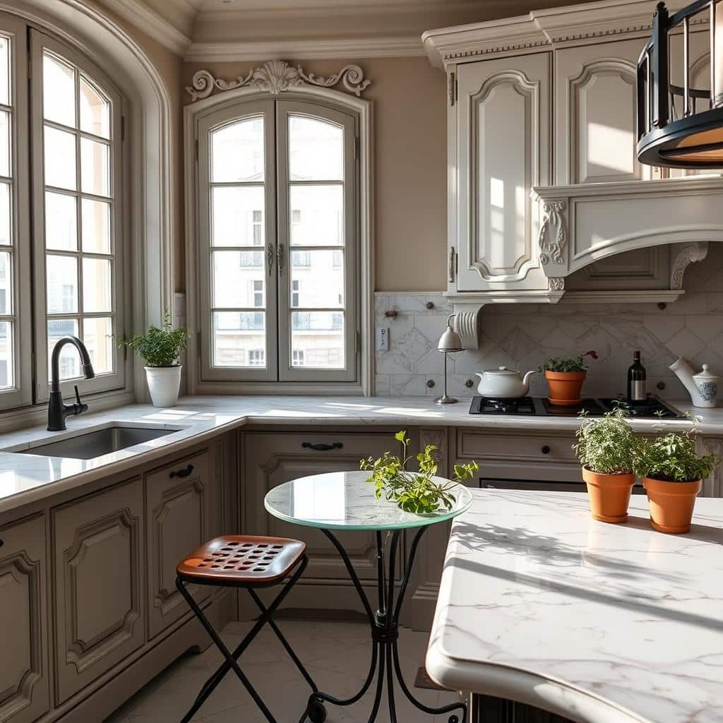 Parisian kitchen marble