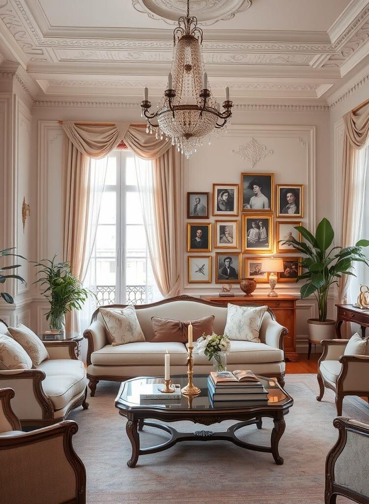 Parisian living room styling