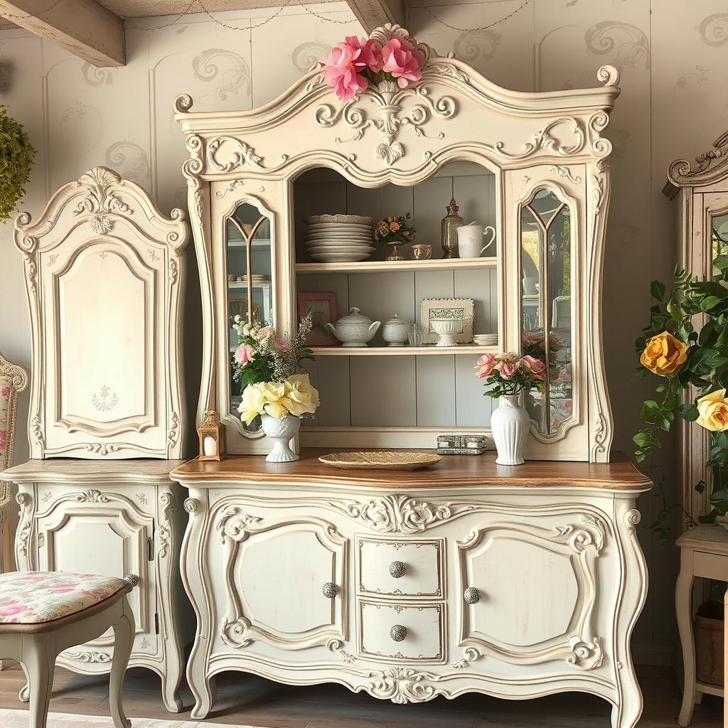 Shabby Chic Furniture Decorative Lines