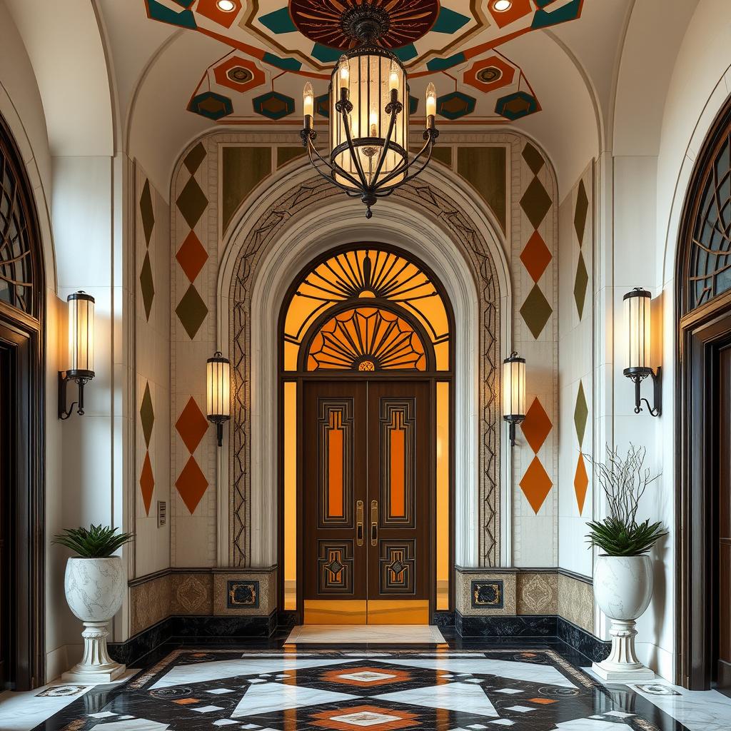 art deco entryway design