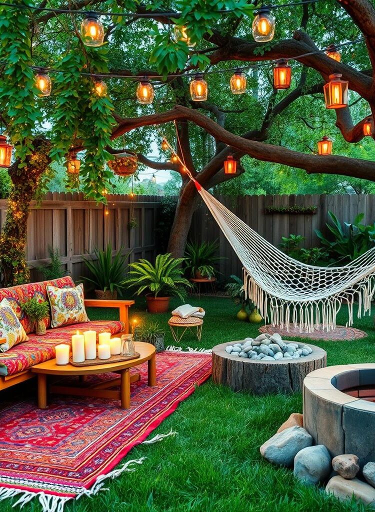 boho backyard design