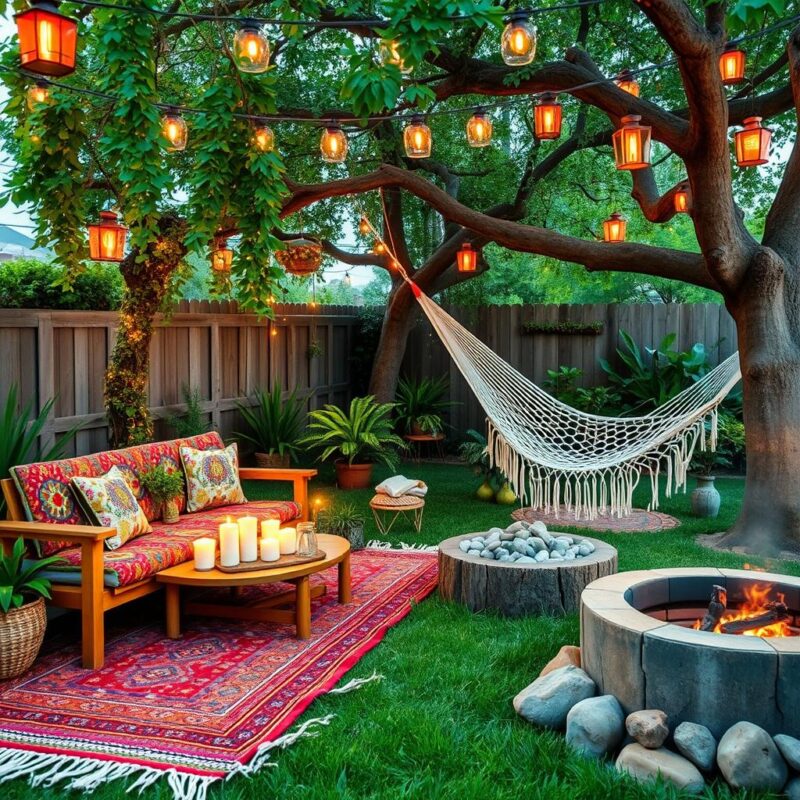 boho backyard design