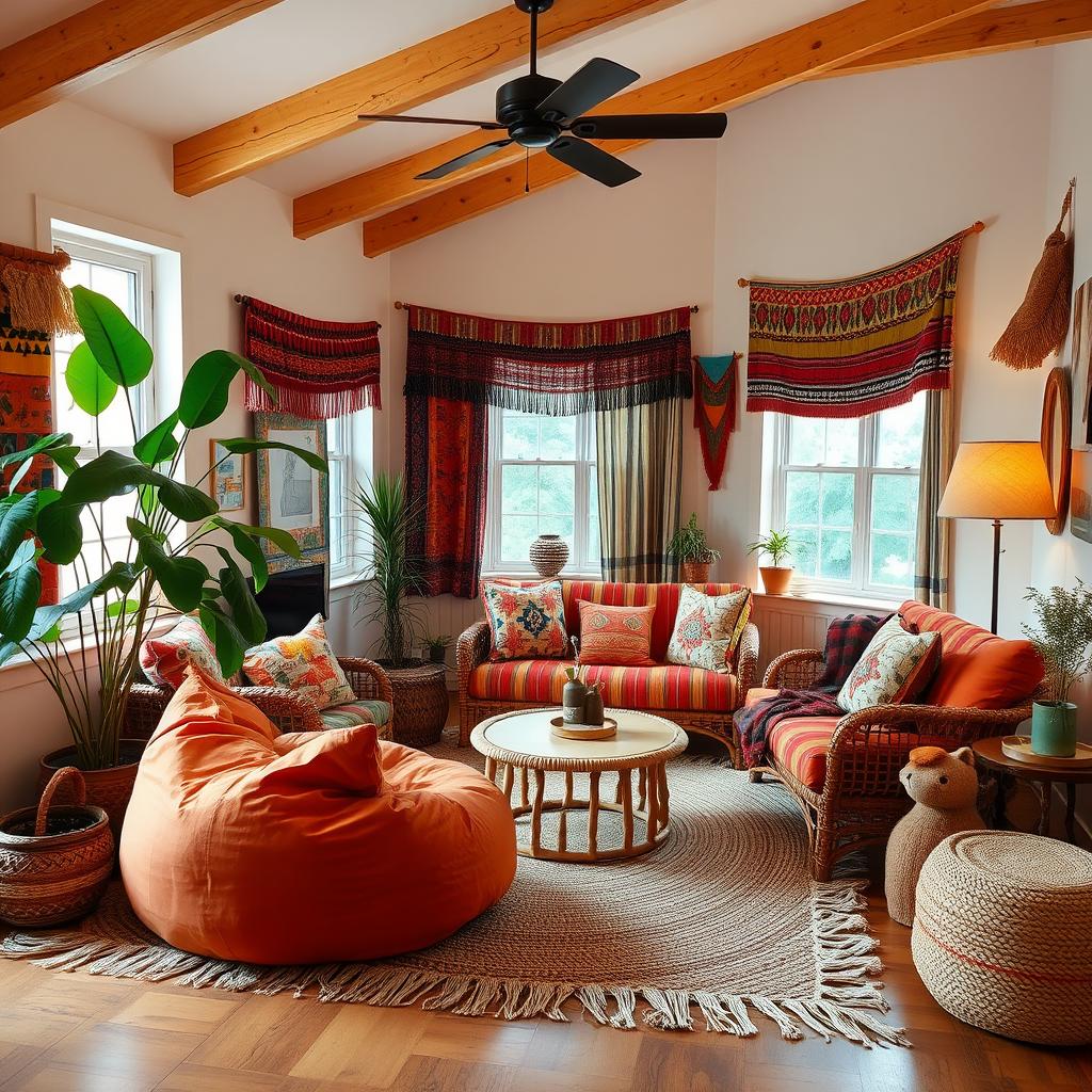 boho chic living room