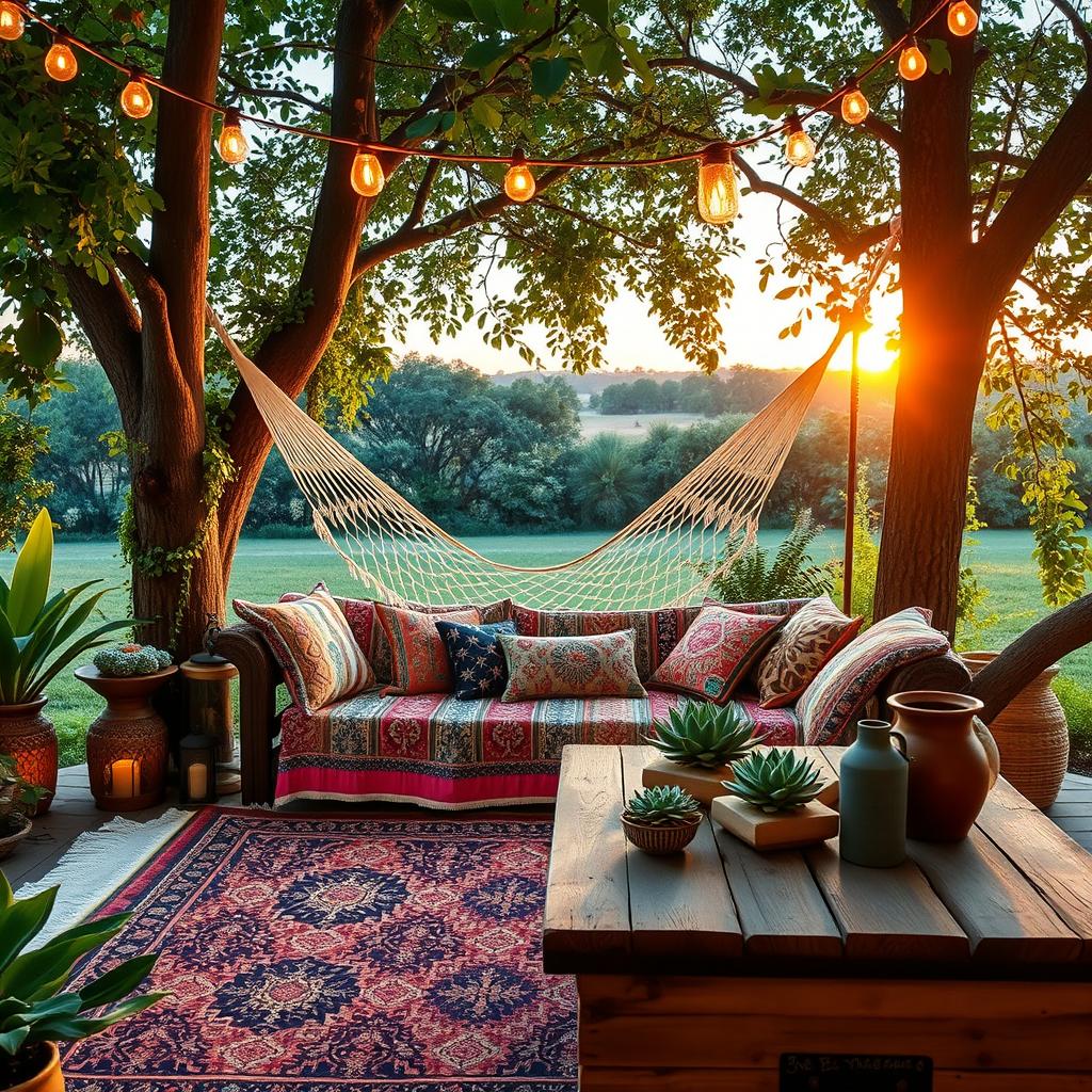 boho exterior hammock