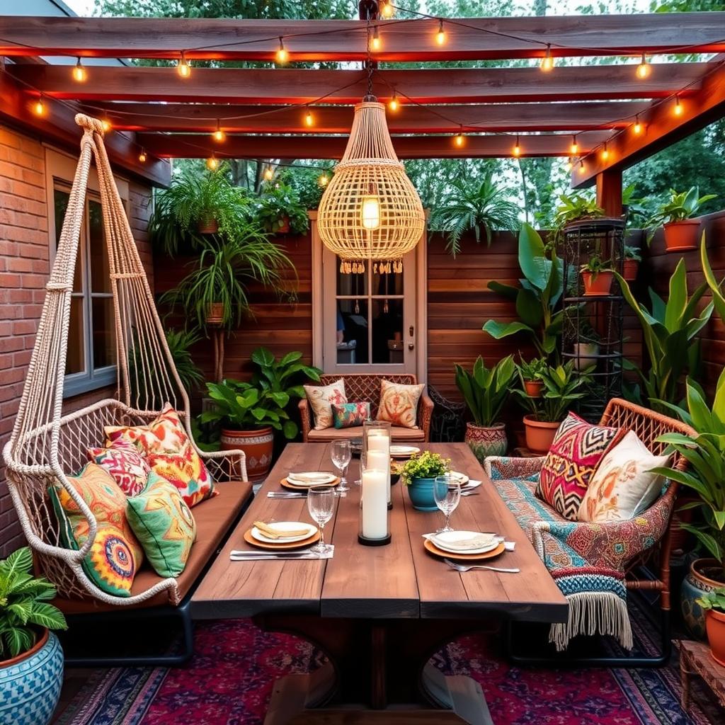 boho patio design