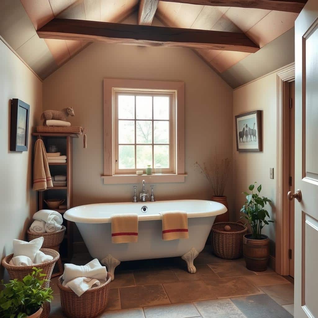 cozy bathroom atmosphere