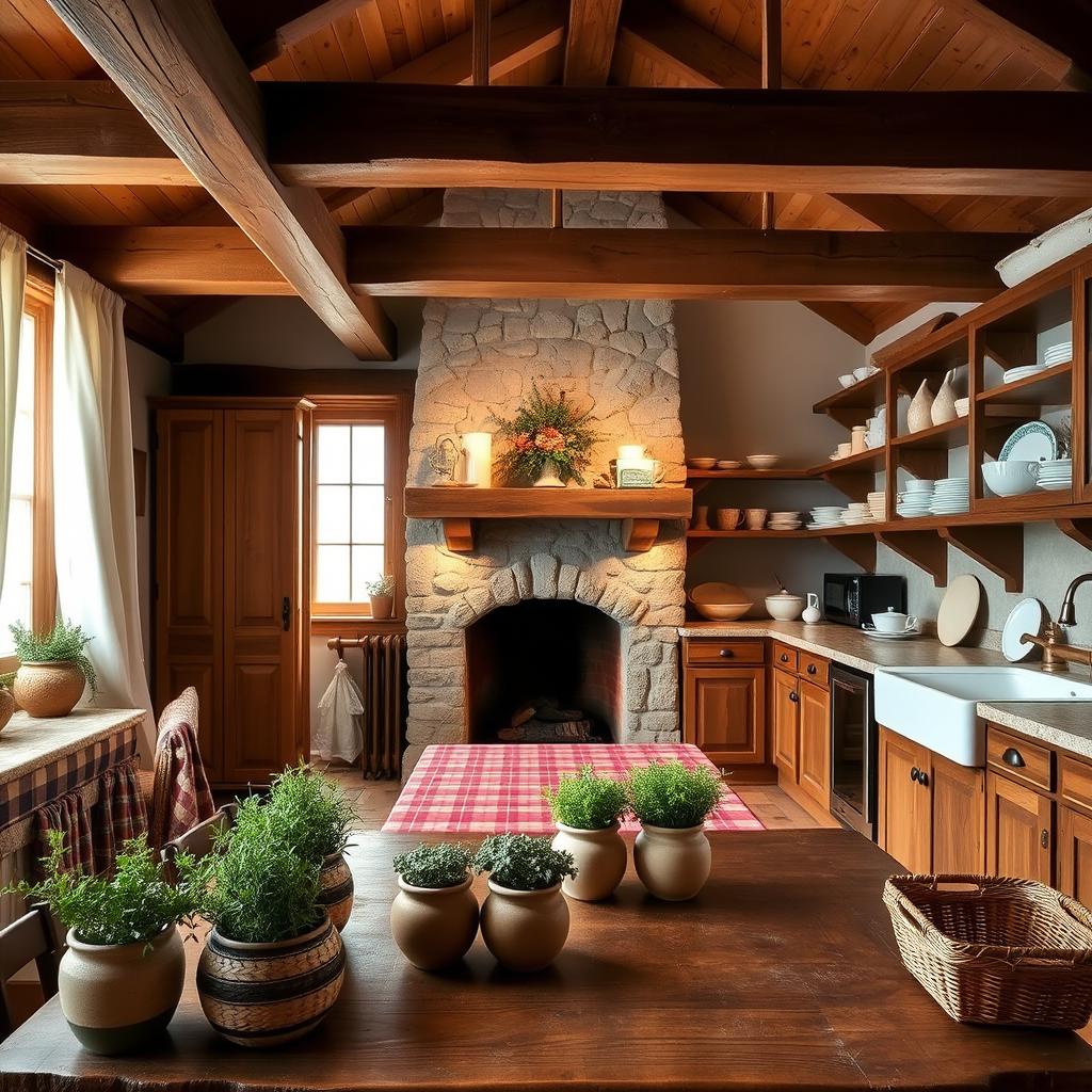 cozy cabin kitchen