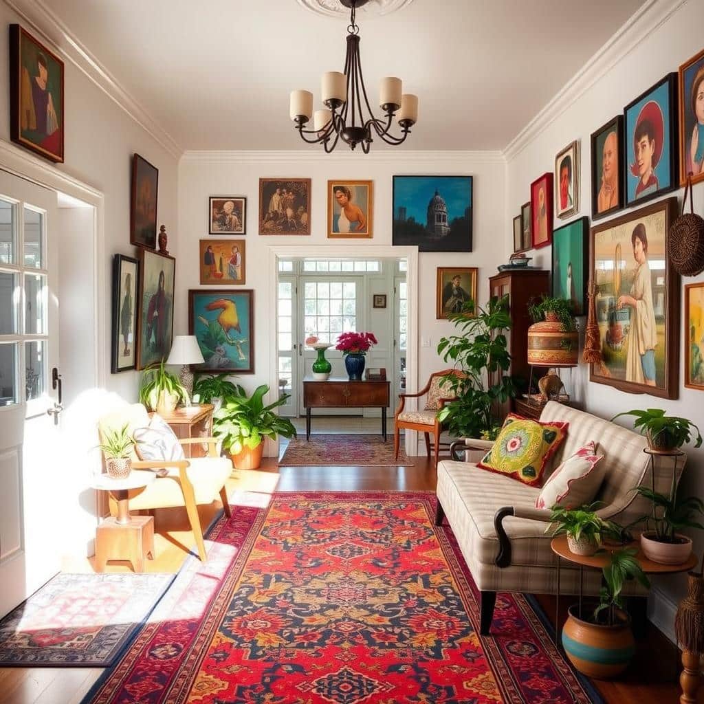 eclectic entryway