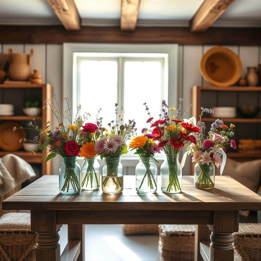 farmhouse flower arrangements