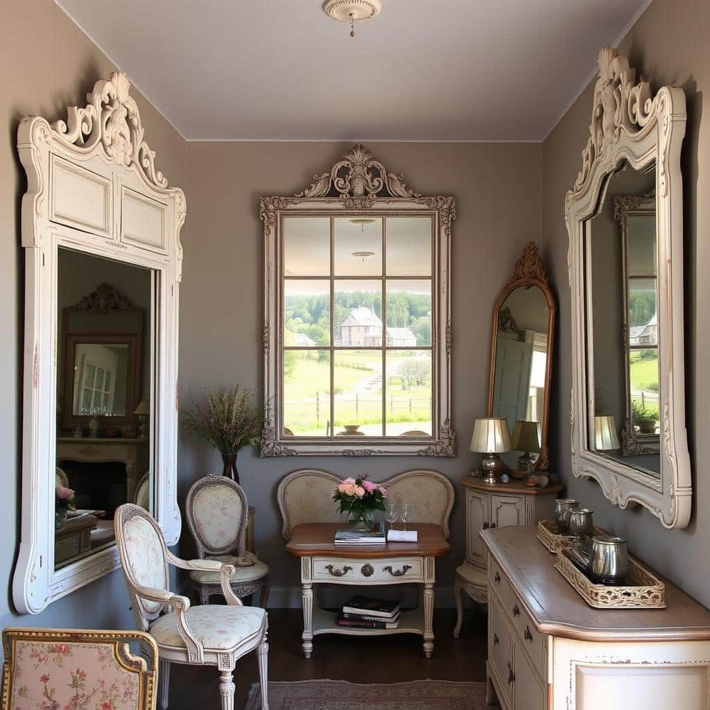 french country mirrors