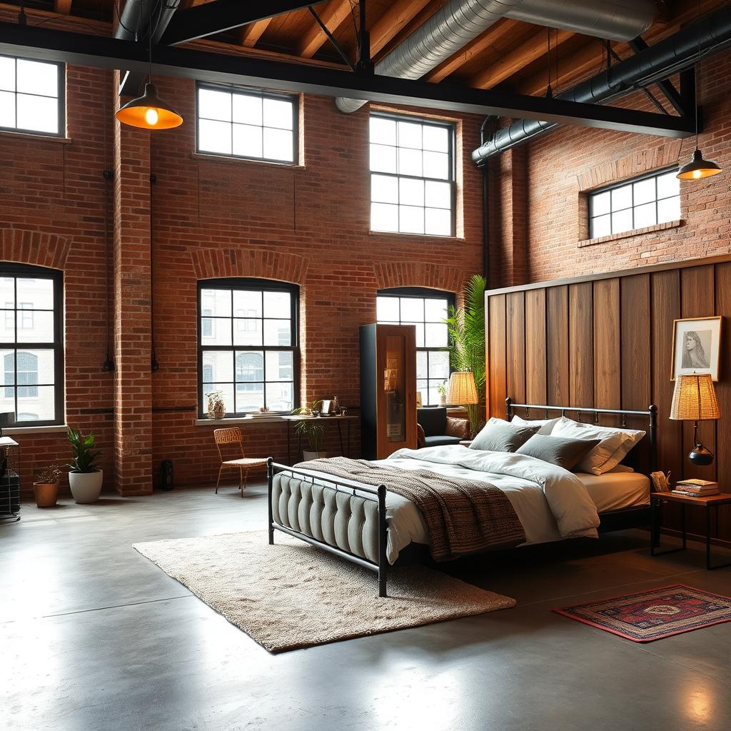 industrial loft bedroom2