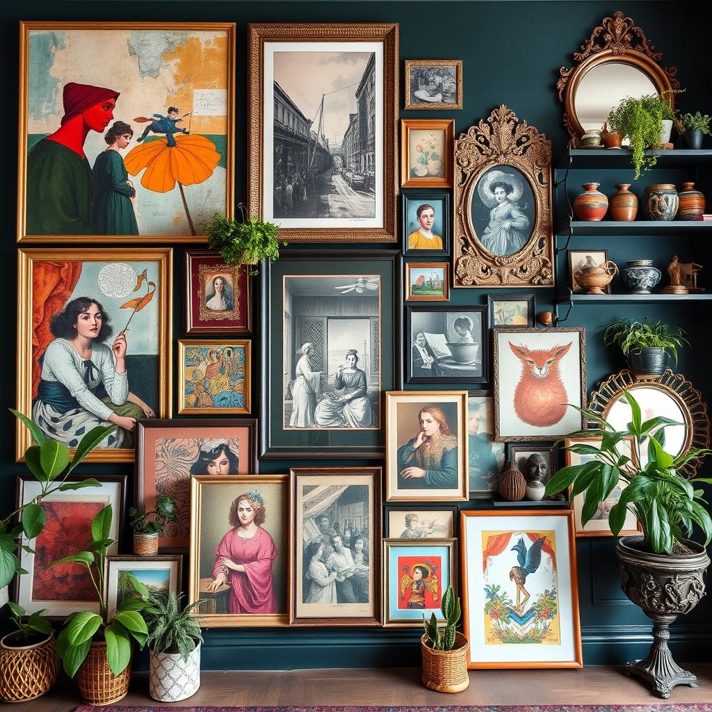 maximalist gallery wall