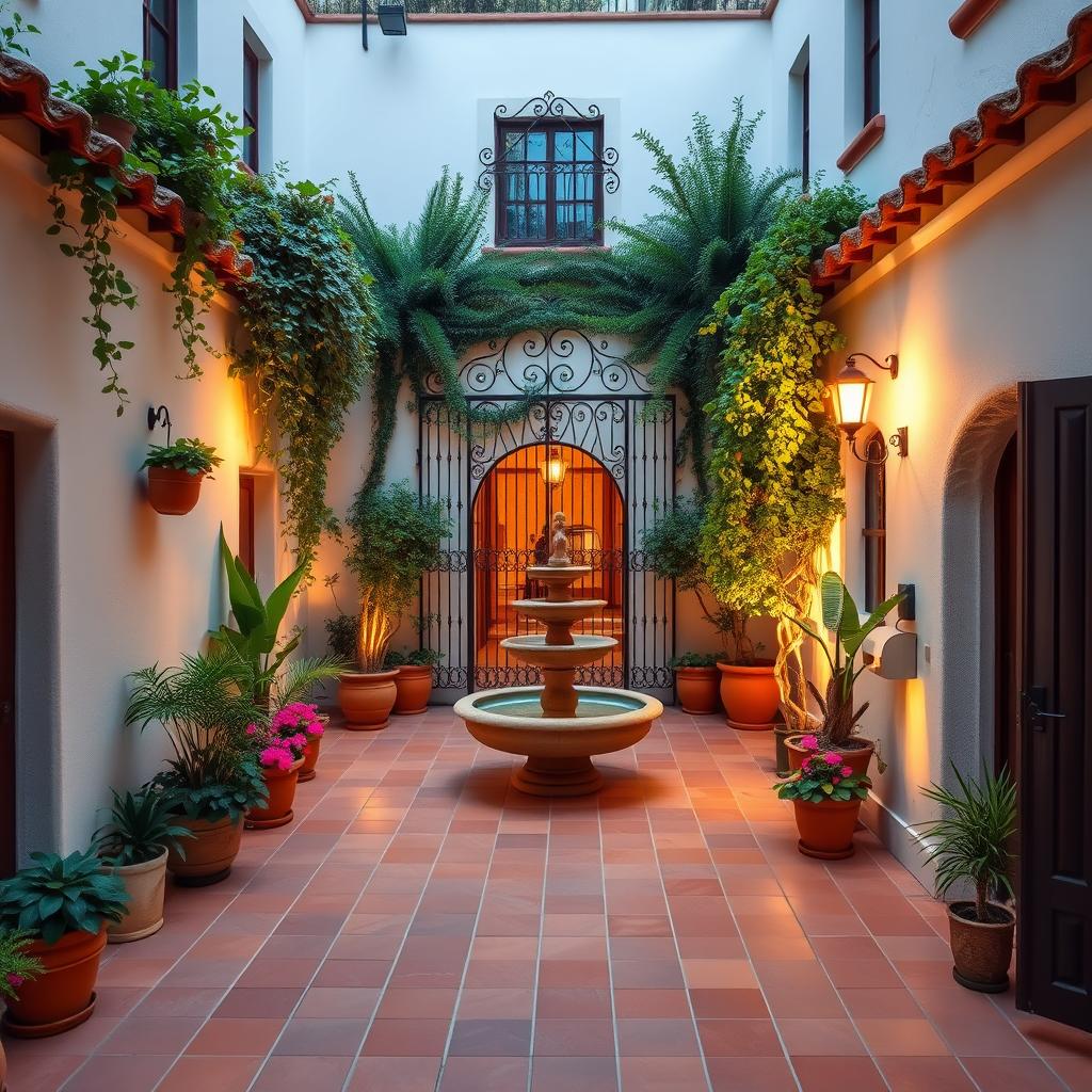 mediterranean courtyard design