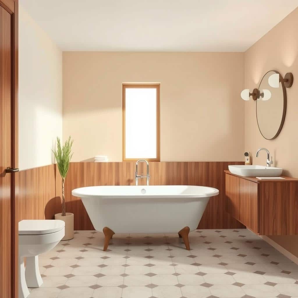 mid-century modern bathroom