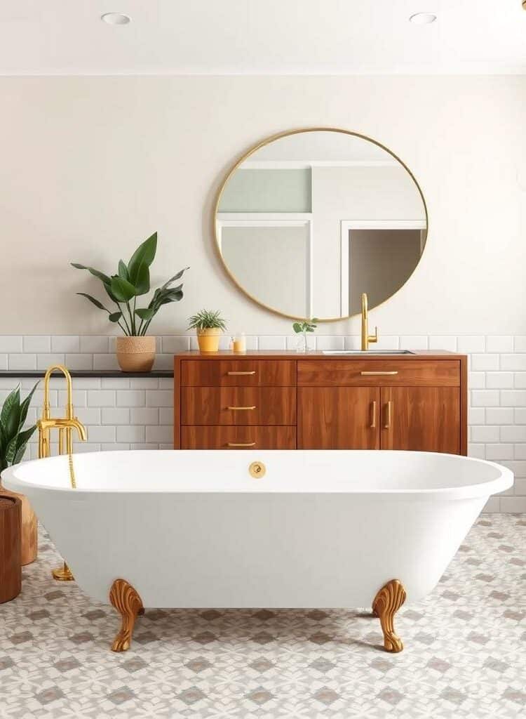 mid-century modern bathroom design