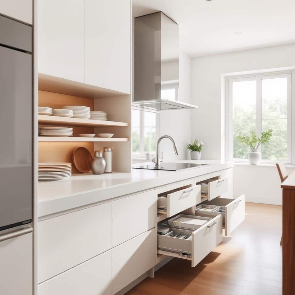 minimalist kitchen storage