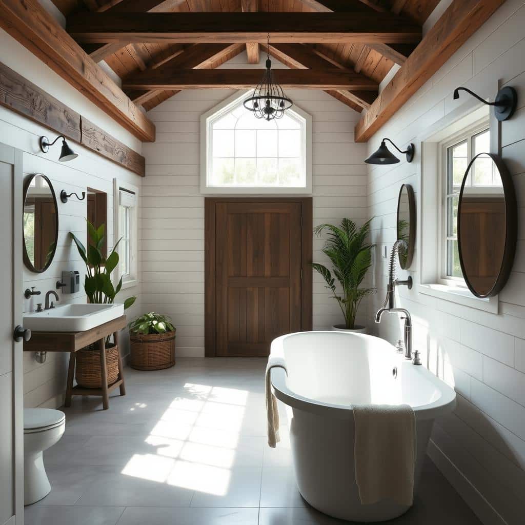 modern farmhouse bathroom photos