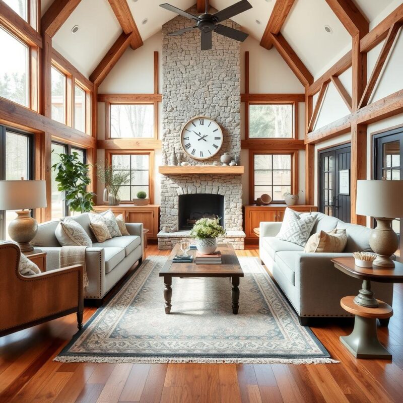 modern farmhouse living room