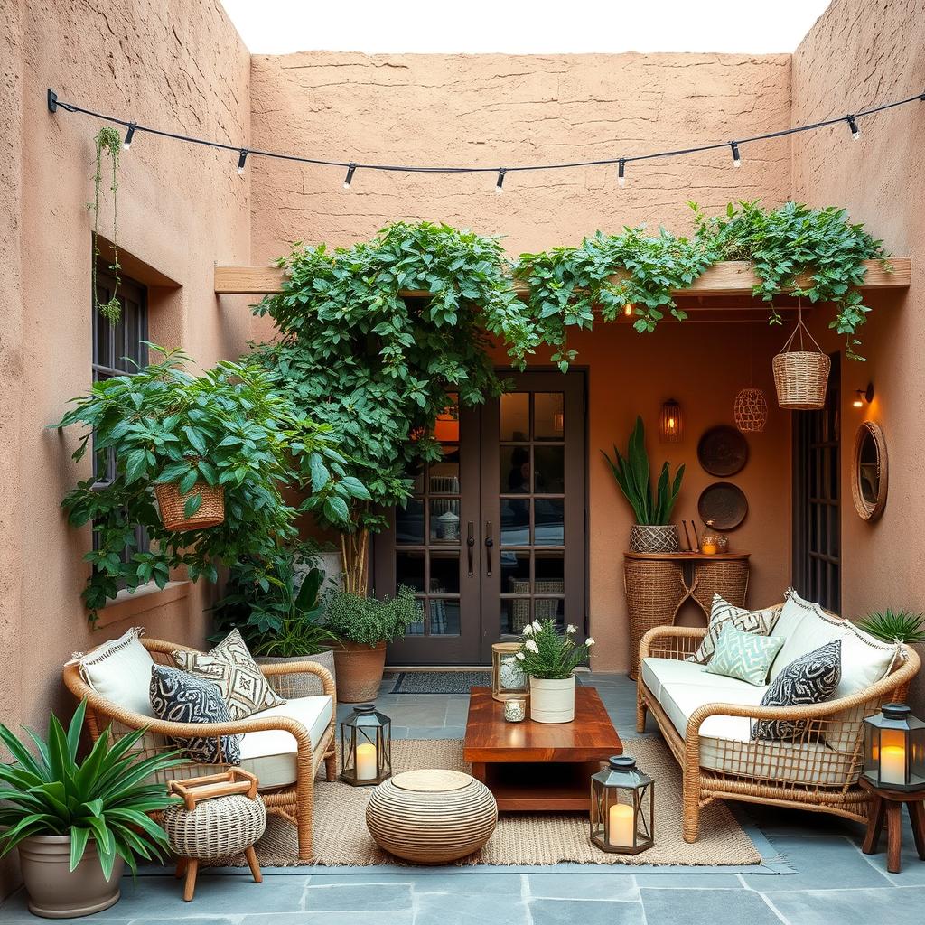 neutral boho exterior