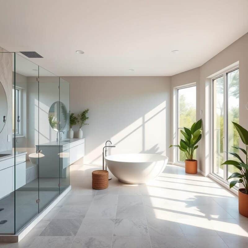open layout bathroom