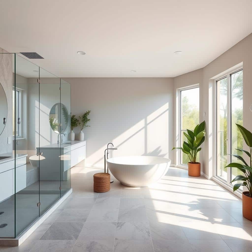 open layout bathroom