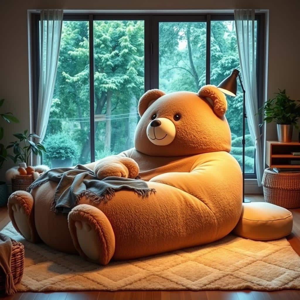 oversized bear shaped lounger