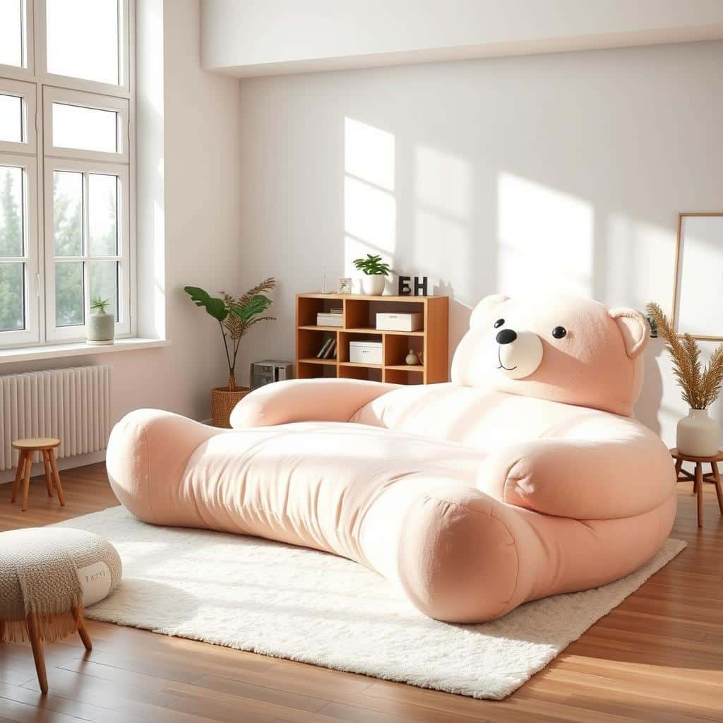 oversized bear shaped lounger